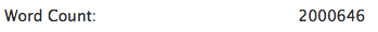 Two Million Words of Fanfiction
